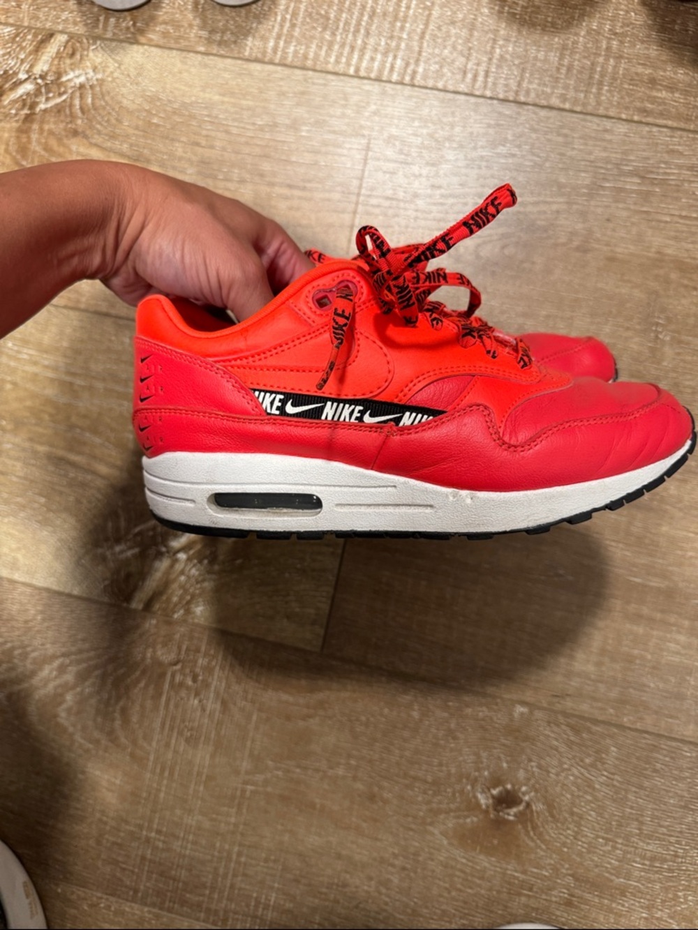 Nike Bright Red and Orange Low-Top Sneakers
